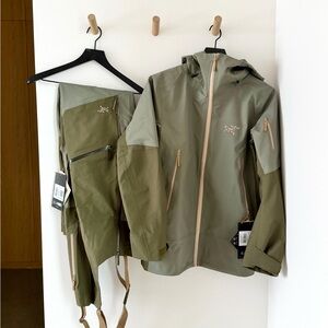 Arc'teryx Sentinel Bib Pant and Shell Jacket Kit, Forage/Canvas/Tatsu